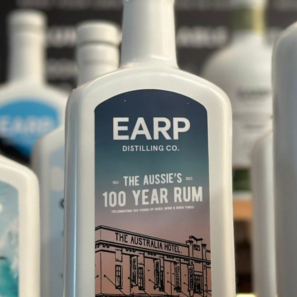 A 500mL bottle of custom rum for The Australia Hotel's 100 Year Celebration