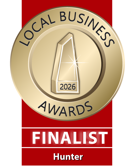 The finalist award from the 2026 Hunter Business Awards in the Outstanding Restaurant Category